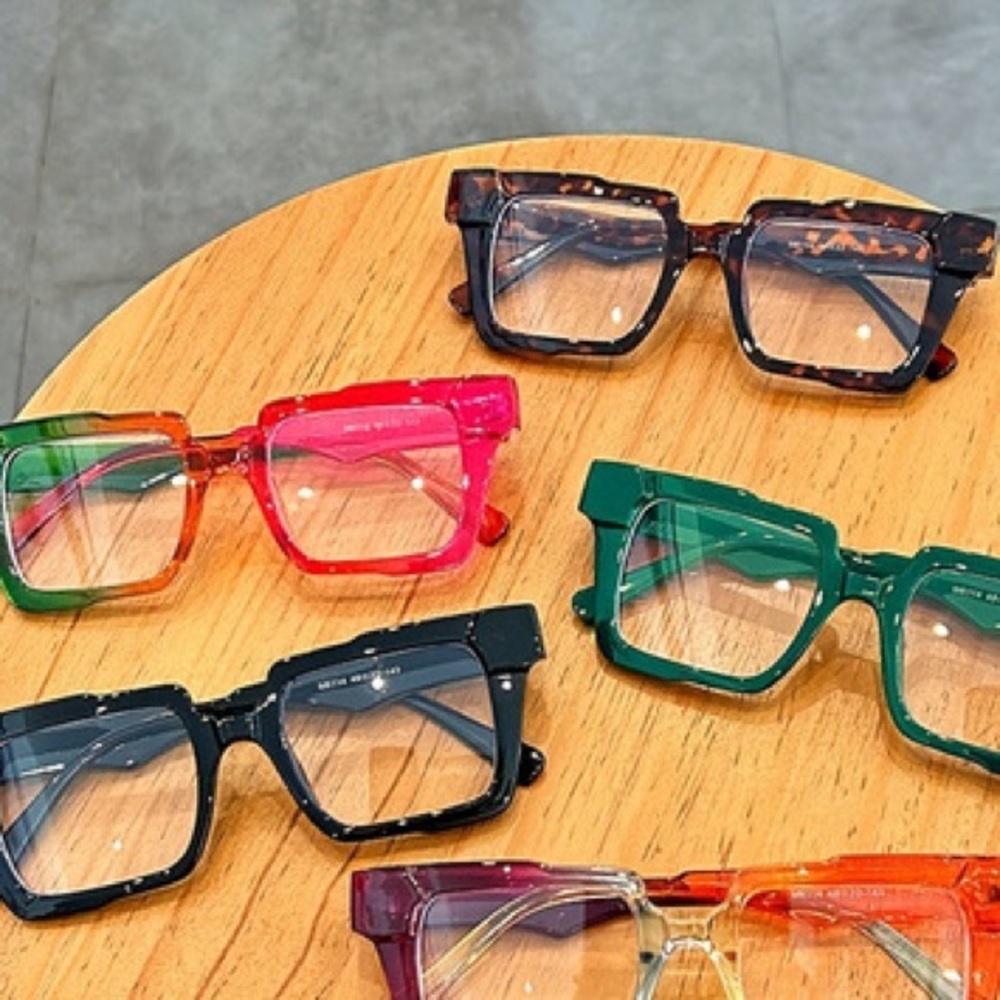 Y2K Square Clear Lens Glasses Fashion black Decorative Glasses For Women Men